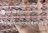 CRQ447 15.5 inches 12mm faceted round rose quartz beads