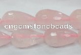 CRQ46 15.5 inches 14*20mm faceted teardrop natural rose quartz beads