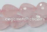 CRQ47 15.5 inches 16*20mm faceted teardrop natural rose quartz beads