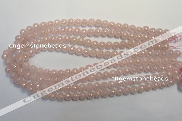 CRQ502 15.5 inches 8mm round AB-color rose quartz beads