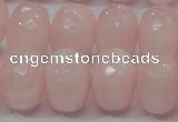 CRQ51 15.5 inches 15*20mm faceted rondelle natural rose quartz beads