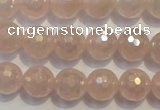 CRQ514 15.5 inches 12mm faceted round AB-color rose quartz beads