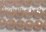 CRQ514 15.5 inches 12mm faceted round AB-color rose quartz beads