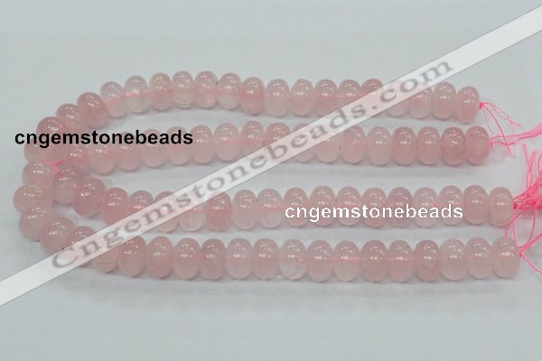 CRQ55 15.5 inches 10*16mm rondelle natural rose quartz beads