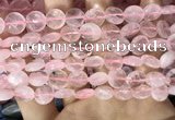 CRQ552 15.5 inches 12mm faceted coin rose quartz beads wholesale