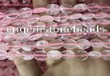 CRQ556 15.5 inches 8*12mm faceted oval rose quartz beads wholesale