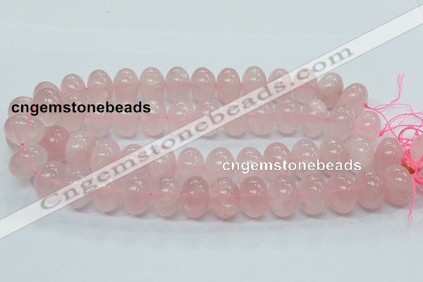 CRQ56 15.5 inches 14*20mm rondelle natural rose quartz beads