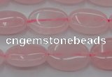 CRQ609 15.5 inches 10*14mm oval rose quartz beads wholesale