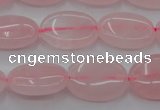CRQ609 15.5 inches 10*14mm oval rose quartz beads wholesale