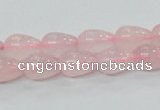 CRQ61 15.5 inches 8*10mm teardrop natural rose quartz beads wholesale