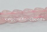 CRQ61 15.5 inches 8*10mm teardrop natural rose quartz beads wholesale