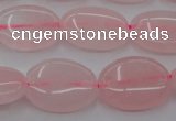 CRQ610 15.5 inches 12*16mm oval rose quartz beads wholesale