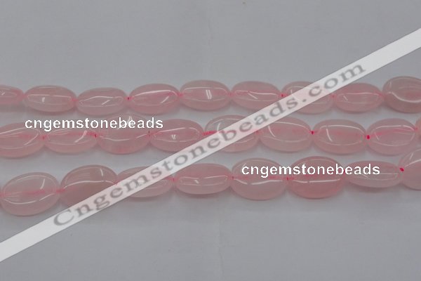 CRQ611 15.5 inches 13*18mm oval rose quartz beads wholesale