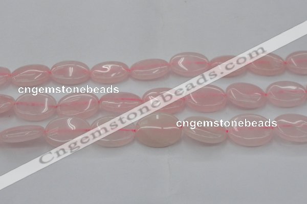 CRQ613 15.5 inches 18*25mm oval rose quartz beads wholesale