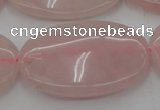 CRQ615 15.5 inches 20*30mm oval rose quartz beads wholesale