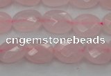 CRQ618 15.5 inches 8*10mm faceted oval rose quartz beads wholesale