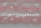 CRQ618 15.5 inches 8*10mm faceted oval rose quartz beads wholesale