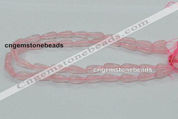 CRQ62 15.5 inches 8*20mm teardrop natural rose quartz beads wholesale