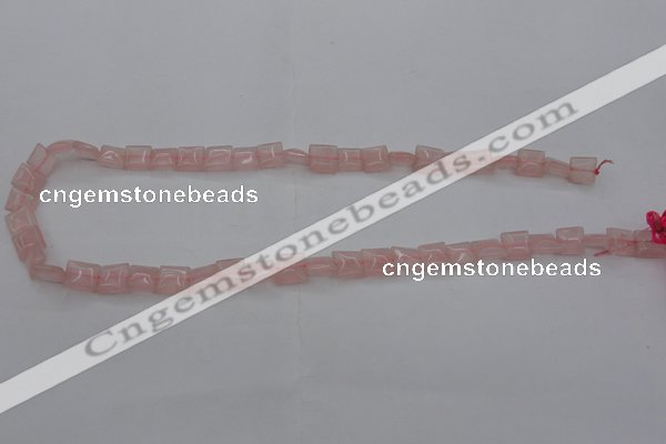 CRQ620 15.5 inches 8*8mm square rose quartz beads wholesale