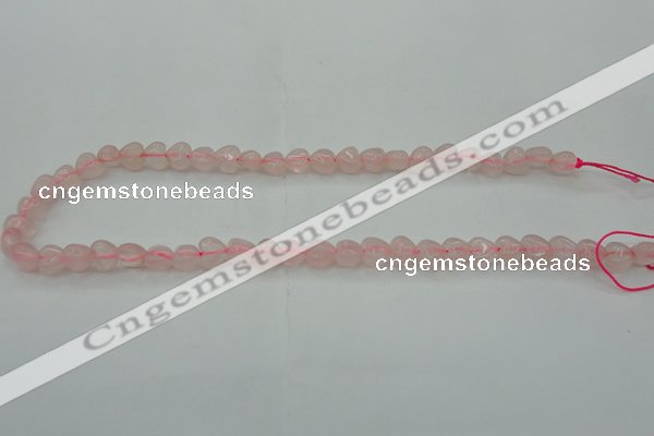 CRQ630 15.5 inches 8*8mm heart rose quartz beads wholesale