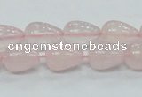 CRQ64 15.5 inches 10*14mm teardrop natural rose quartz beads wholesale