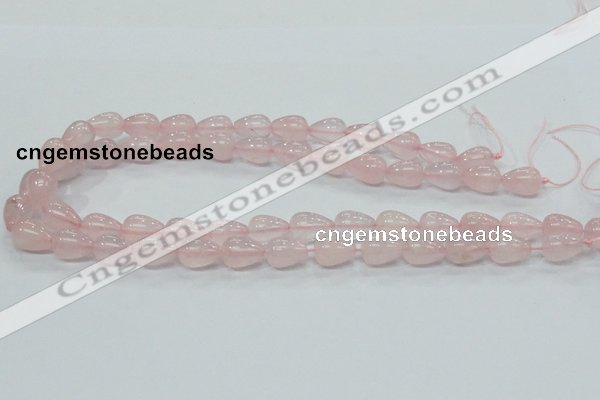 CRQ64 15.5 inches 10*14mm teardrop natural rose quartz beads wholesale