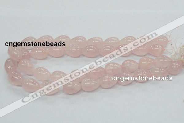 CRQ66 15.5 inches 15*20mm teardrop natural rose quartz beads wholesale