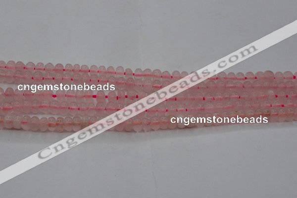 CRQ680 15.5 inches 4*6mm rondelle rose quartz beads wholesale