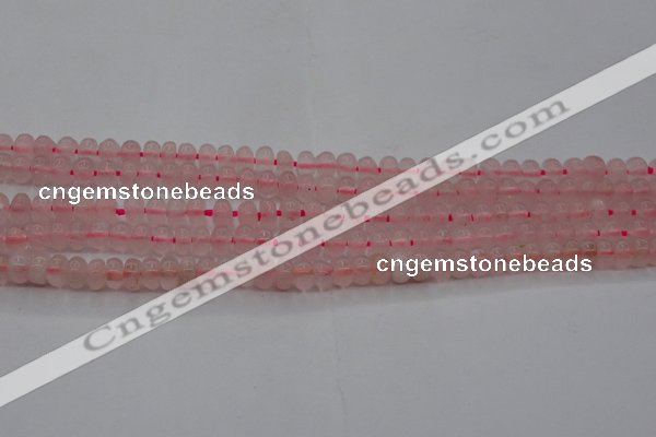 CRQ680 15.5 inches 4*6mm rondelle rose quartz beads wholesale