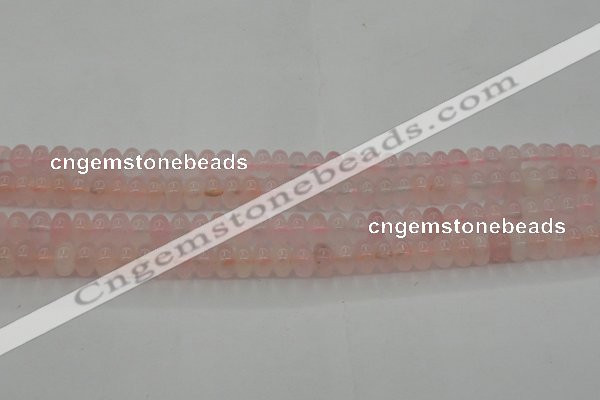 CRQ682 15.5 inches 5*8mm rondelle rose quartz beads wholesale