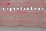 CRQ691 15.5 inches 8*13mm rice rose quartz beads wholesale