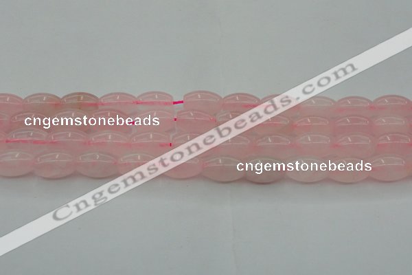 CRQ691 15.5 inches 8*13mm rice rose quartz beads wholesale