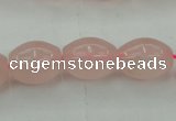 CRQ692 15.5 inches 12*16mm rice rose quartz beads wholesale