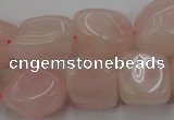 CRQ699 15.5 inches 13*18mm - 15*25mm nuggets rose quartz beads