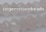 CRQ703 15.5 inches 8*12mm - 10*14mm faceted nuggets rose quartz beads