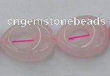 CRQ708 15.5 inches 20*25mm flat teardrop rose quartz beads