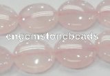 CRQ73 15.5 inches 20mm flat round natural rose quartz beads