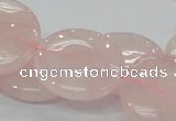 CRQ74 15.5 inches 30mm flat round natural rose quartz beads