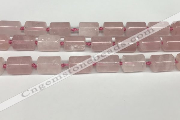 CRQ750 15.5 inches 13*18mm tube rose quartz beads wholesale