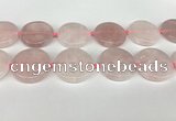 CRQ762 15.5 inches 35mm flat round rose quartz beads