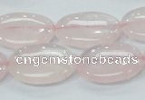 CRQ78 15.5 inches 13*25mm oval natural rose quartz beads wholesale