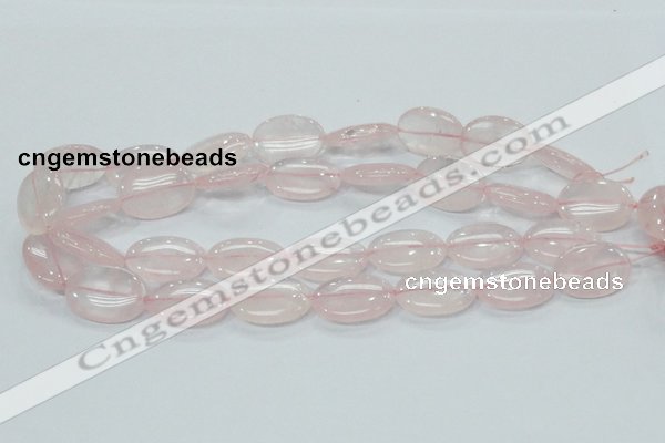 CRQ78 15.5 inches 13*25mm oval natural rose quartz beads wholesale