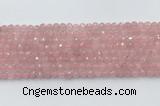 CRQ785 15.5 inches 5mm faceted round rose quartz beads wholesale