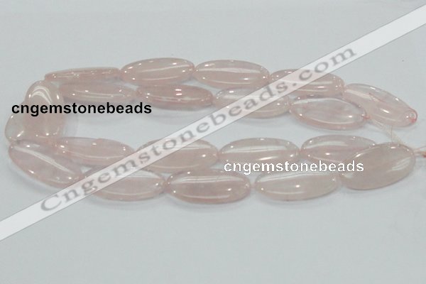 CRQ79 15.5 inches 20*40mm oval natural rose quartz beads wholesale