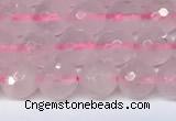 CRQ796 15.5 inches 6mm faceted round rose quartz gemstone beads