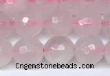 CRQ797 15.5 inches 8mm faceted round rose quartz gemstone beads