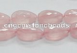 CRQ85 15.5 inches 13*18mm faceted teardrop natural rose quartz beads