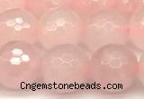 CRQ876 15 inches 8mm faceted round rose quartz beads