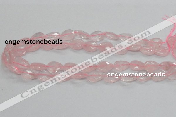 CRQ88 15.5 inches 13*18mm faceted teardrop natural rose quartz beads