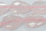 CRQ89 15.5 inches 18*25mm faceted teardrop natural rose quartz beads